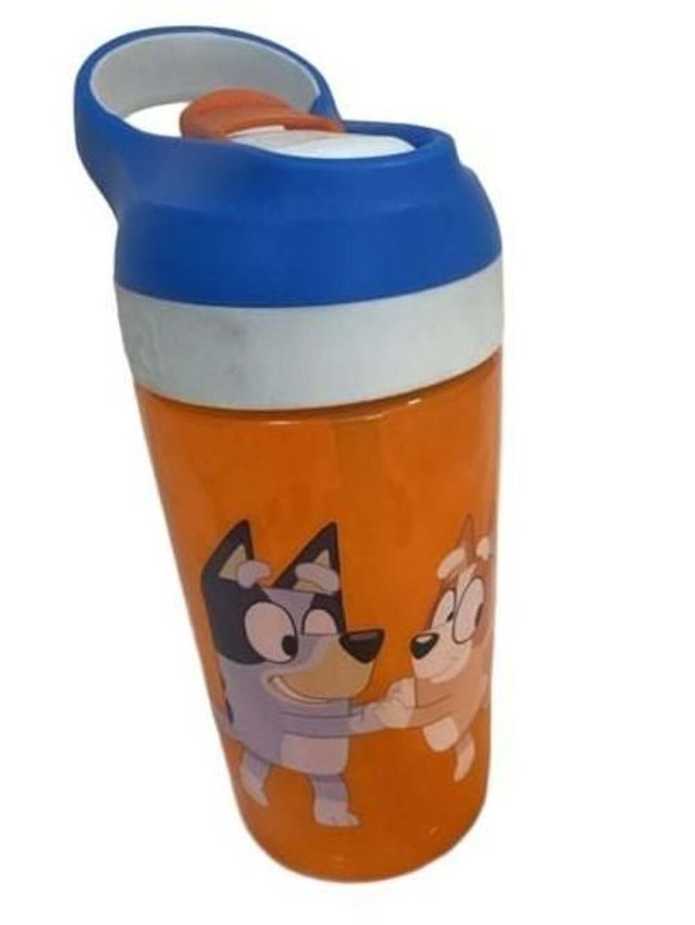 Zak Designs Bluey Water Bottle 16 oz Orange Plastic Straw Lid